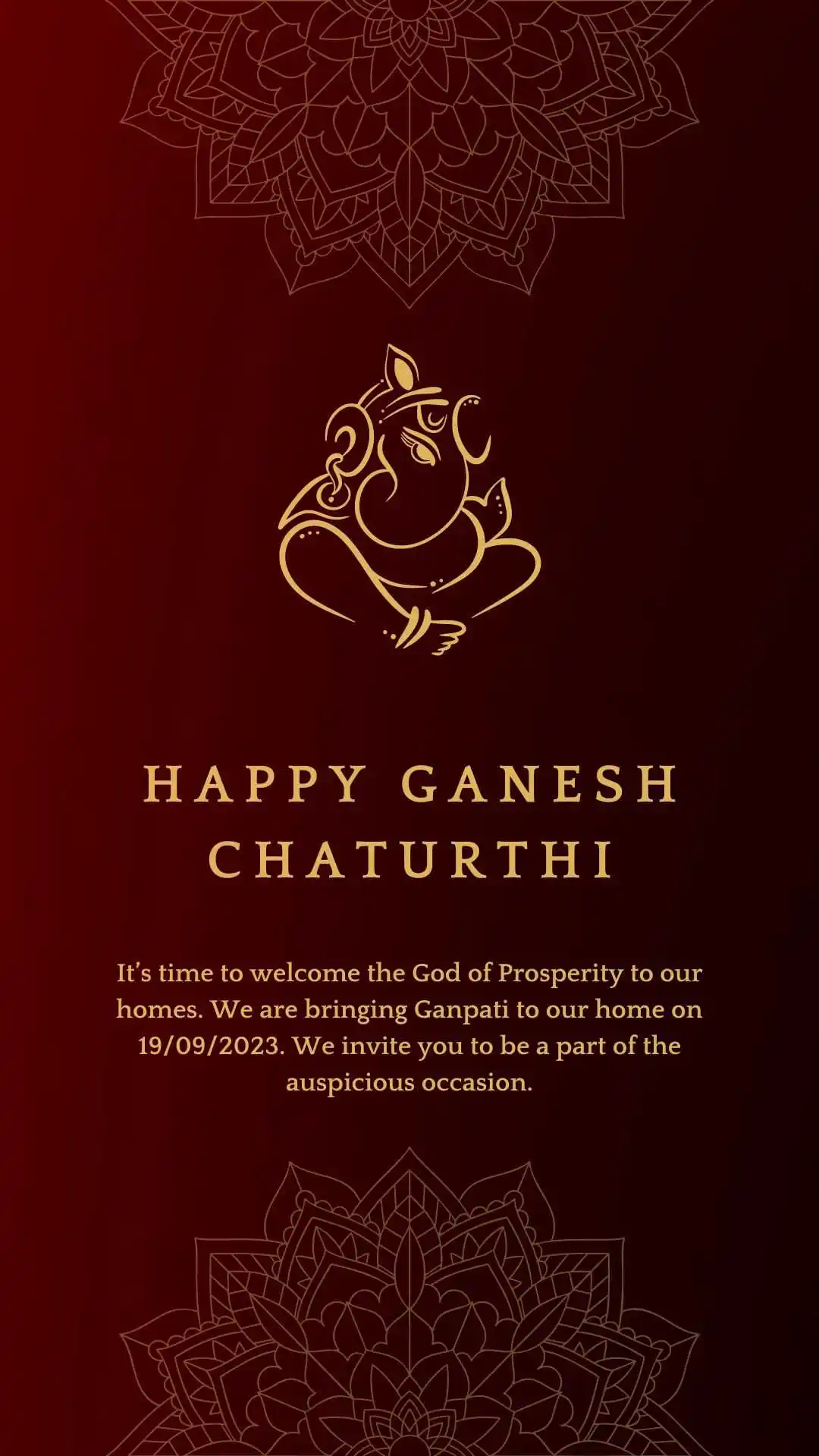 60+ Ganpati Invitation Messages for Cards, WhatsApp and Text