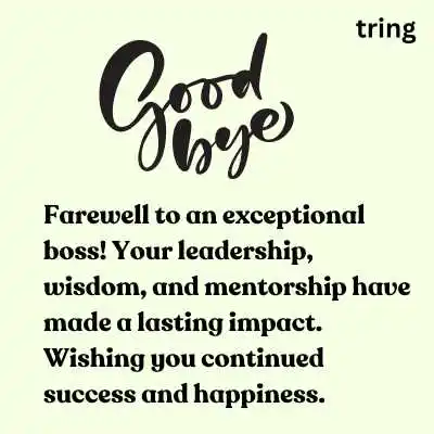 Goodbye Wishes for Boss