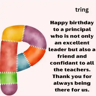 Birthday Wishes For Principal From Teacher