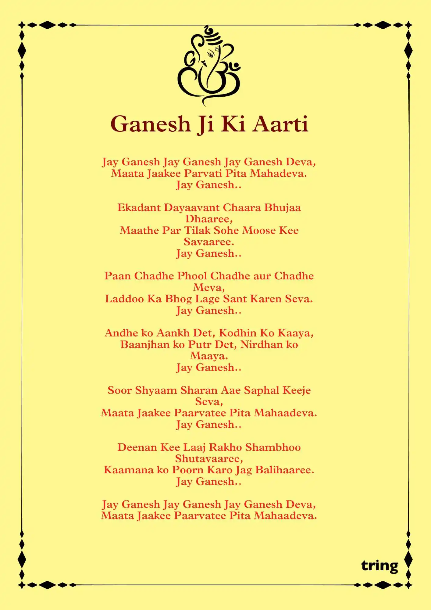 Ganesh Ji Ki Aarti Origins Significance And Practice