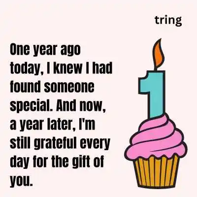 Cute 1st Year Anniversary Wishes For Girlfriend
