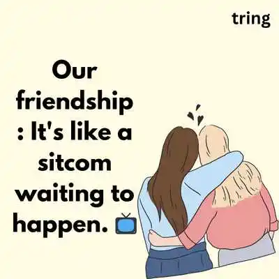 Short Funny Captions for Best Friend