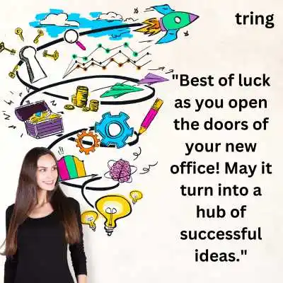 Digital Greeting Card Message for New Office